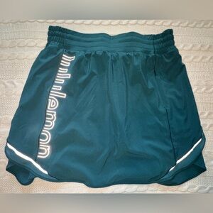 Lululemon Hotty Hot High-Rise Skirt Long 17” Length Green Jasper/Silver Size 8